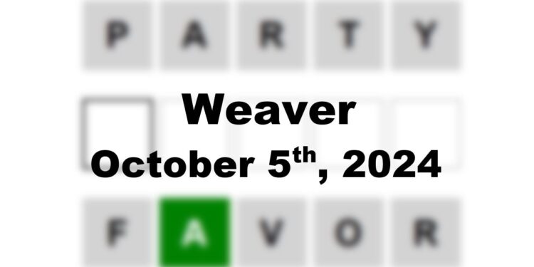 Daily Weaver Answers - 5th October 2024