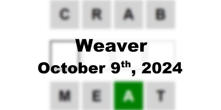 Daily Weaver Answers - 9th October 2024