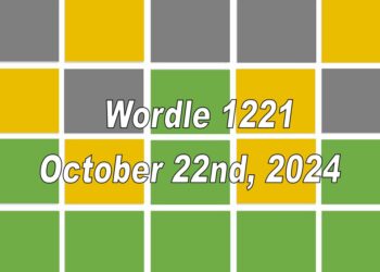 ‘Wordle’ Answer Today 1221 October 22nd 2024 – Hints and Solution (10/22/24)