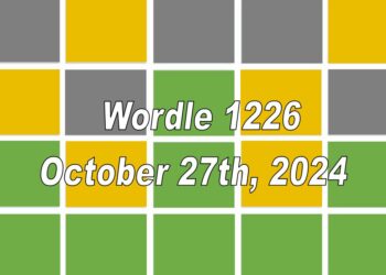 Daily Wordle 1226 - 27th October 2024