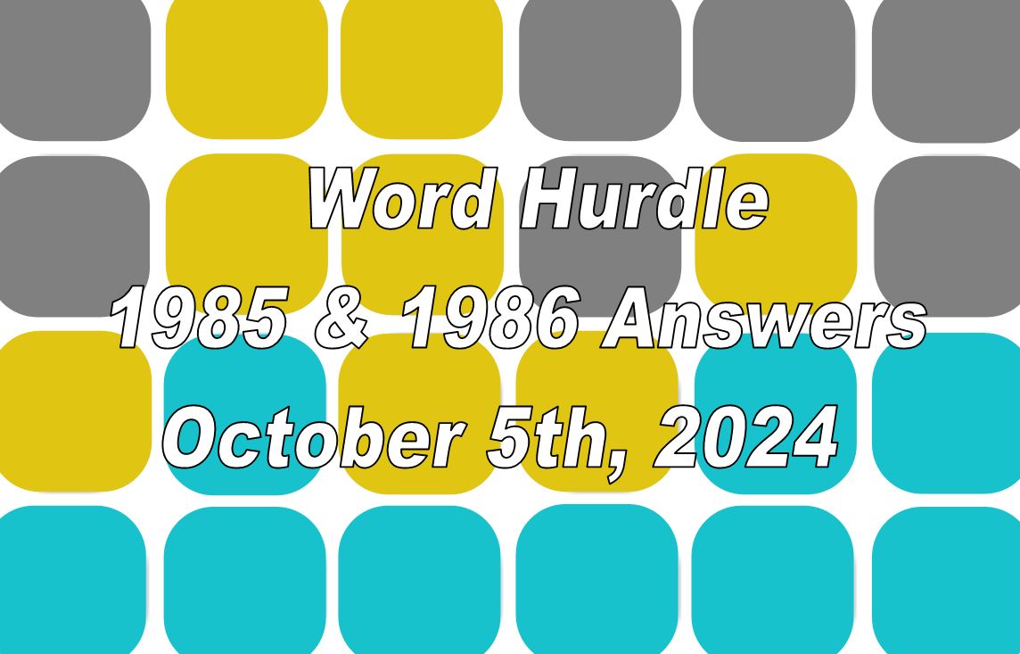 ‘Wordle’ Answer Today 1204 October 5th 2024 – Hints and Solution (10/5/24)