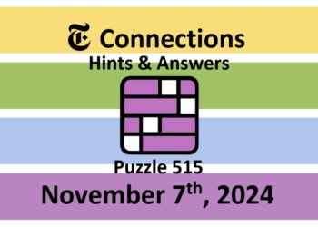 ‘Wordle’ Answer Today 1237 November 7th 2024 – Hints and Solution (11/7/24)