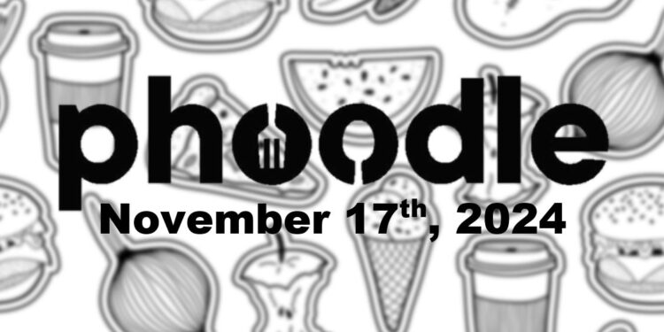 Daily Phoodle - 17th November 2024