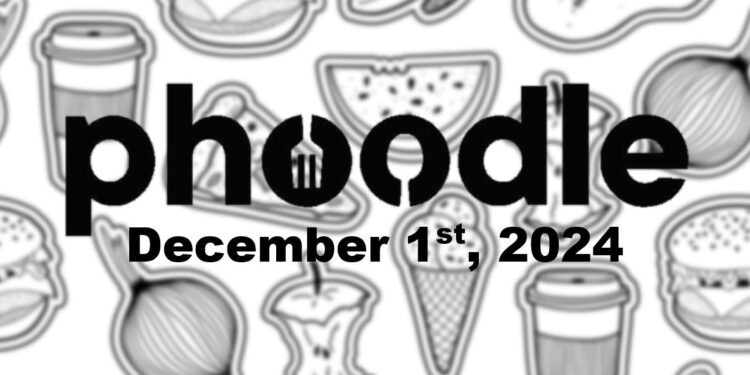 Daily Phoodle - 1st December 2024