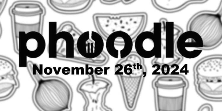 Daily Phoodle - 26th November 2024