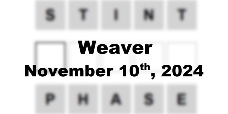 Daily Weaver Answers - 10th November 2024