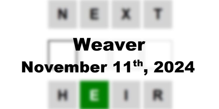 Daily Weaver Answers - 11th November 2024