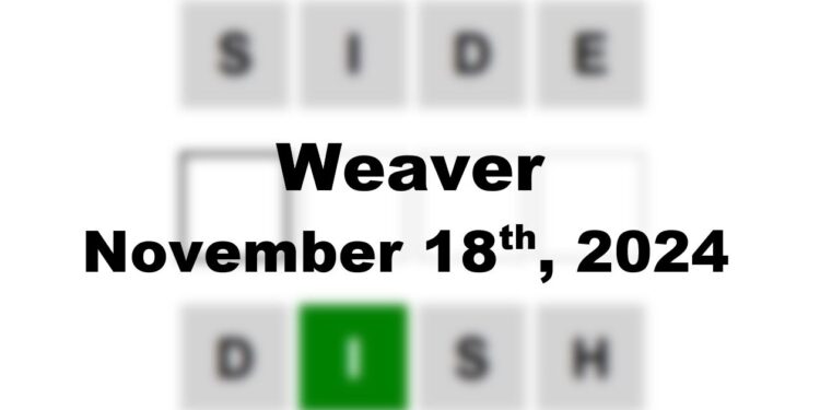 Daily Weaver Answers - 18th November 2024