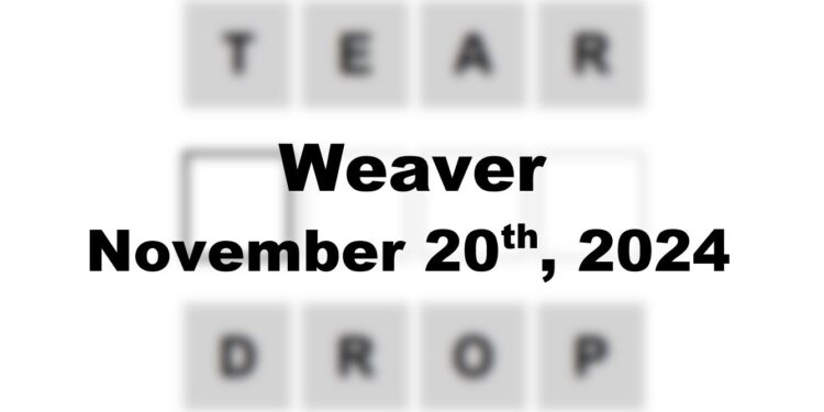 Daily Weaver Answers - 20th November 2024