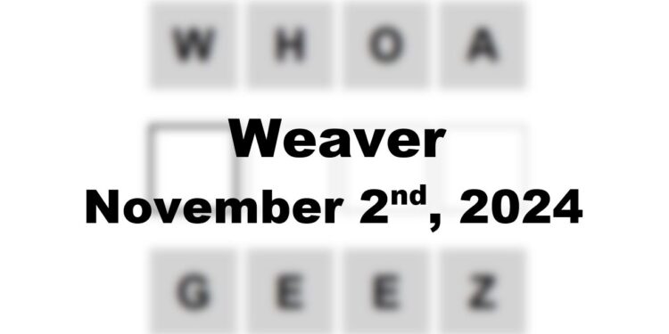 Daily Weaver Answers - 2nd November 2024