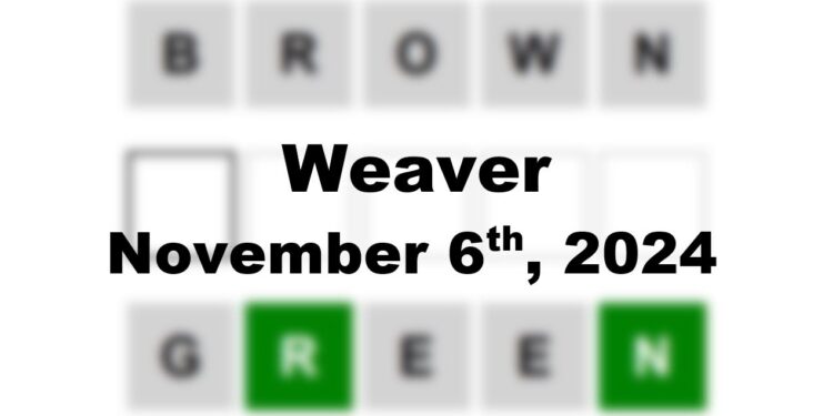 Daily Weaver Answers - 6th November 2024
