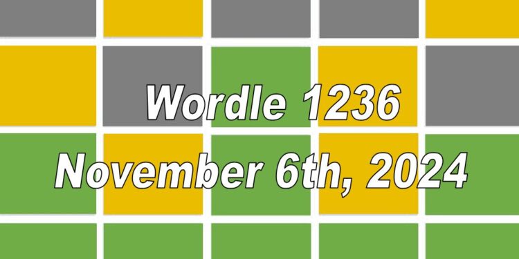 Daily Wordle 1236 - 6th November 2024