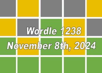 ‘Wordle’ Answer Today 1238 November 8th 2024 – Hints and Solution (11/8/24)
