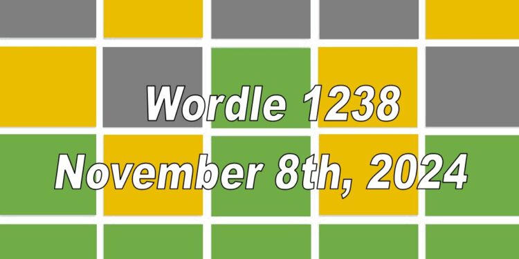 Daily Wordle 1238 - 8th November 2024