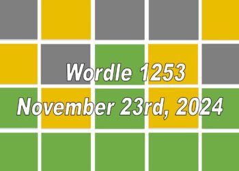 ‘Wordle’ Answer Today 1253 November 23rd 2024 – Hints and Solution (11/23/24)