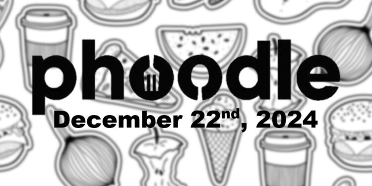 Daily Phoodle - 22nd December 2024