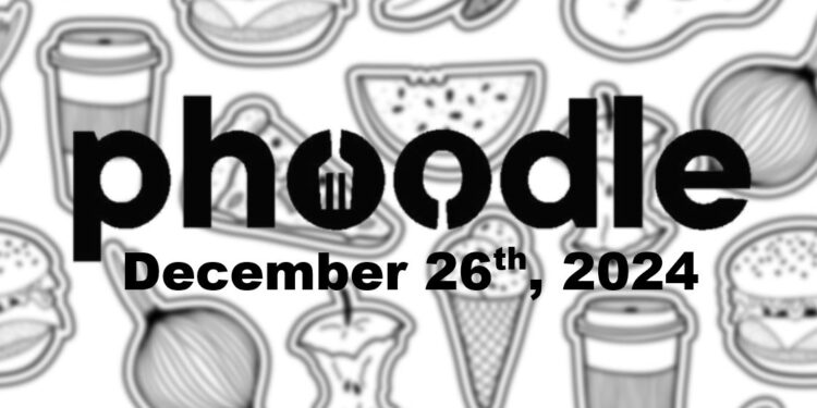 Daily Phoodle - 26th December 2024