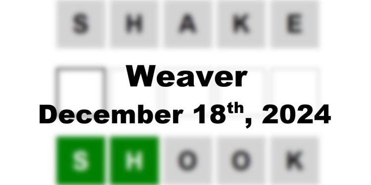 Daily Weaver Answers - 18th December 2024