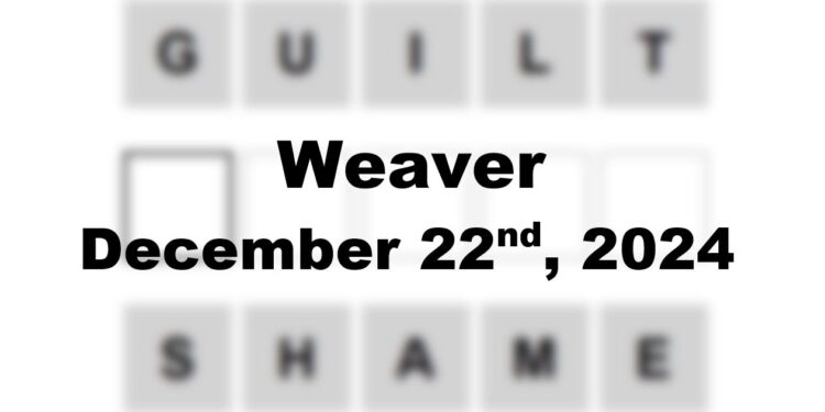 Daily Weaver Answers - 22nd December 2024