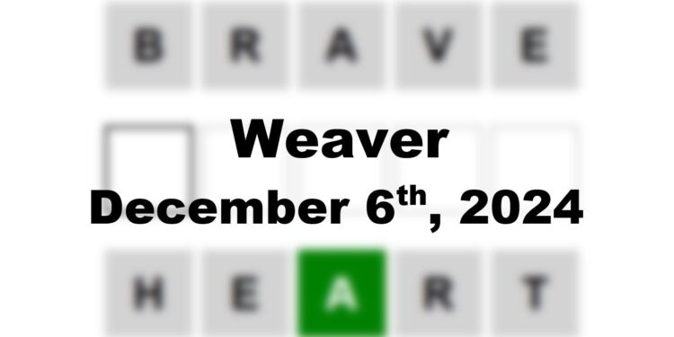 Daily Weaver Answers - 6th December 2024