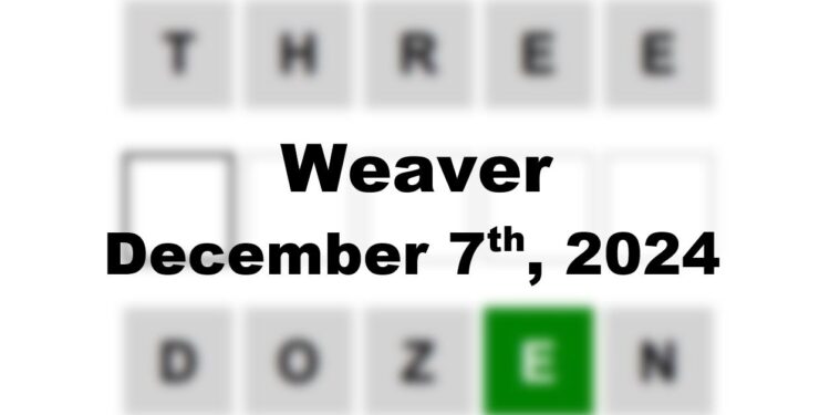Daily Weaver Answers - 7th December 2024
