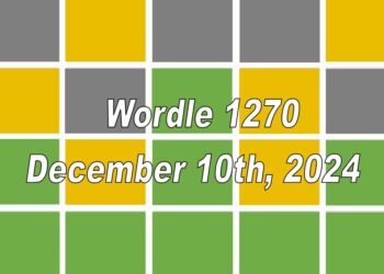 ‘Wordle’ Answer Today 1270 December 10th 2024 – Hints and Solution (12/10/24)