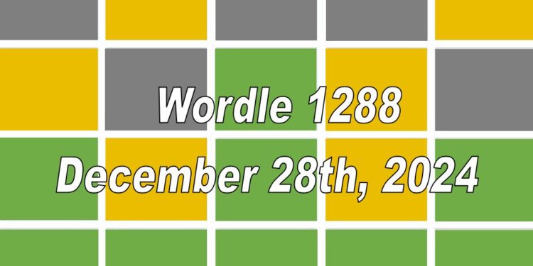 Daily Wordle 1288 - 28th December 2024