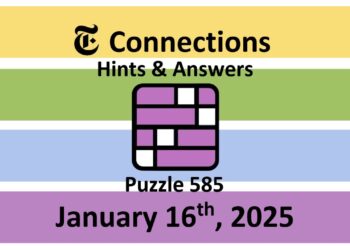 ‘Wordle’ Answer Today 1307 January 16th 2025 – Hints and Solution (1/16/25)