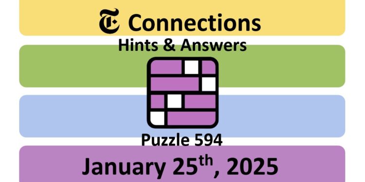 Daily NYT Connections 594 Answers - January 25th 2025