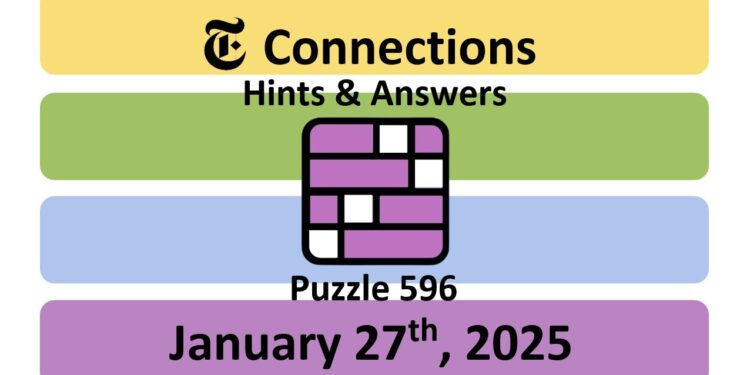 Daily NYT Connections 596 Answers - January 27th 2025
