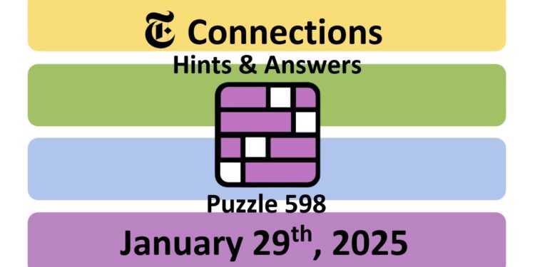 Daily NYT Connections 598 Answers - January 29th 2025