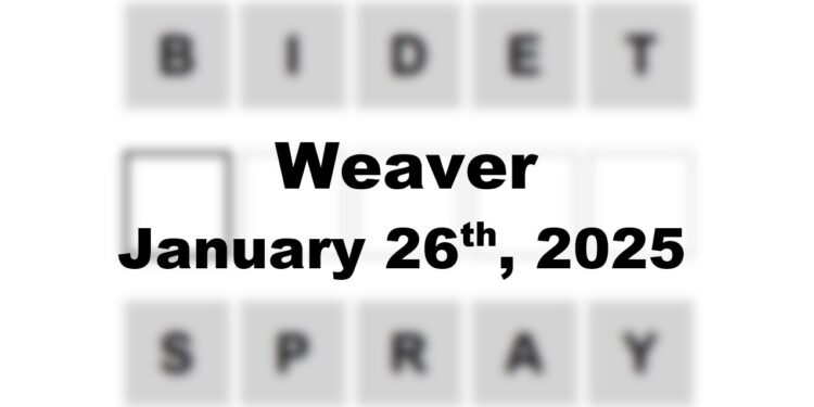Daily Weaver Answers - 26th January 2025