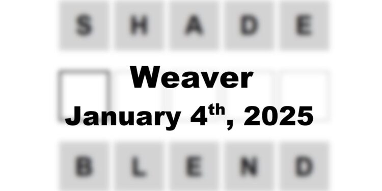 Daily Weaver Answers - 4th January 2025
