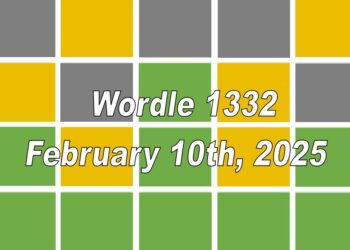 ‘Wordle’ Answer Today 1332 February 10th 2025 – Hints and Solution (2/10/25)