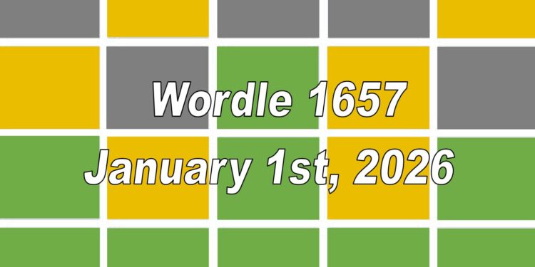 Daily Wordle 1657 - 1st January 2026
