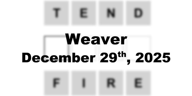 Weaver Answer - 29th December 2025