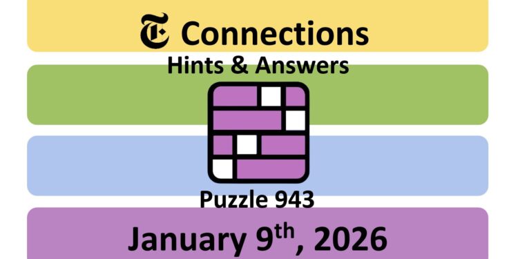 Daily NYT Connections 943 Answers - 9th January 2026