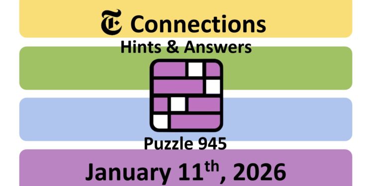 Daily NYT Connections 945 Answers - 11th January 2026