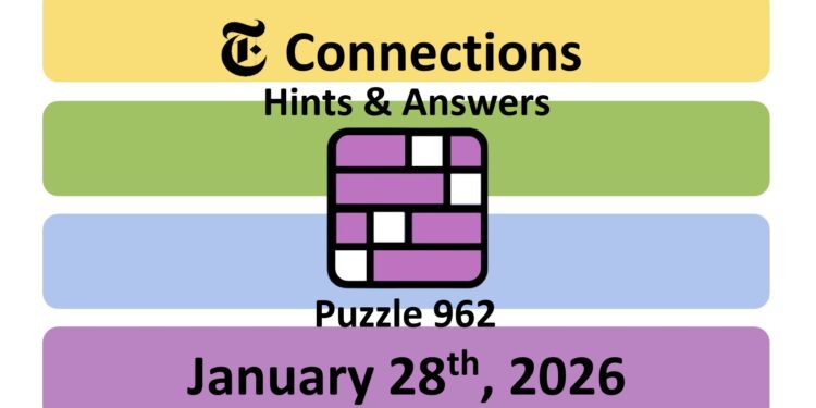 Daily NYT Connections 962 Answers - 28th January 2026