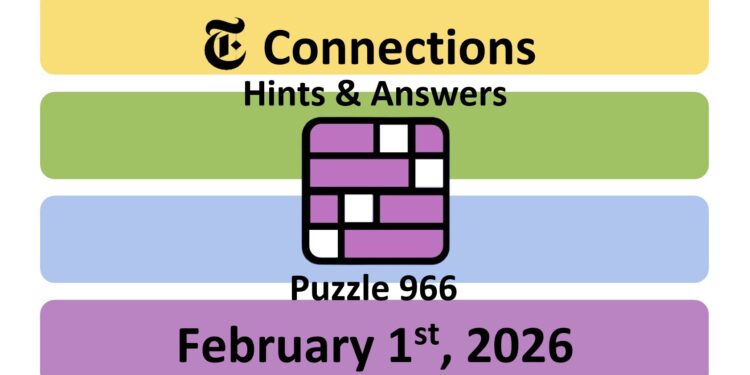 Daily NYT Connections 966 Answers - 1st February 2026