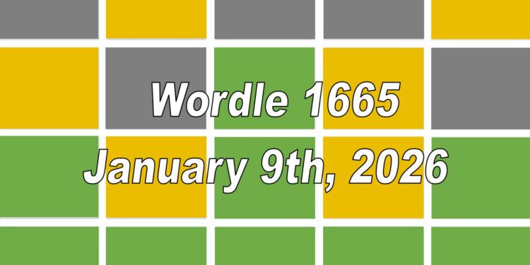 Daily Wordle 1665 - 9th January 2026