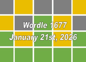 ‘Wordle’ Answer Today 1677 January 21st 2026 – Hints and Solution (21/1/26)
