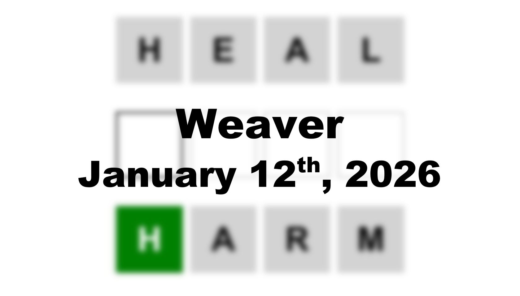 ‘Weaver’ Answer Today Heal to Harm: January 12th 2026 Hints and Solution