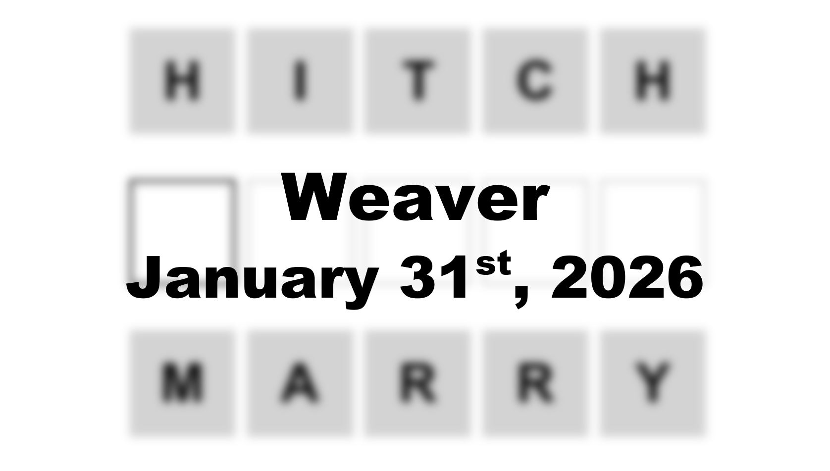 ‘Wordle’ Answer Today 1687 January 31st 2026 – Hints and Solution (31/1/26)