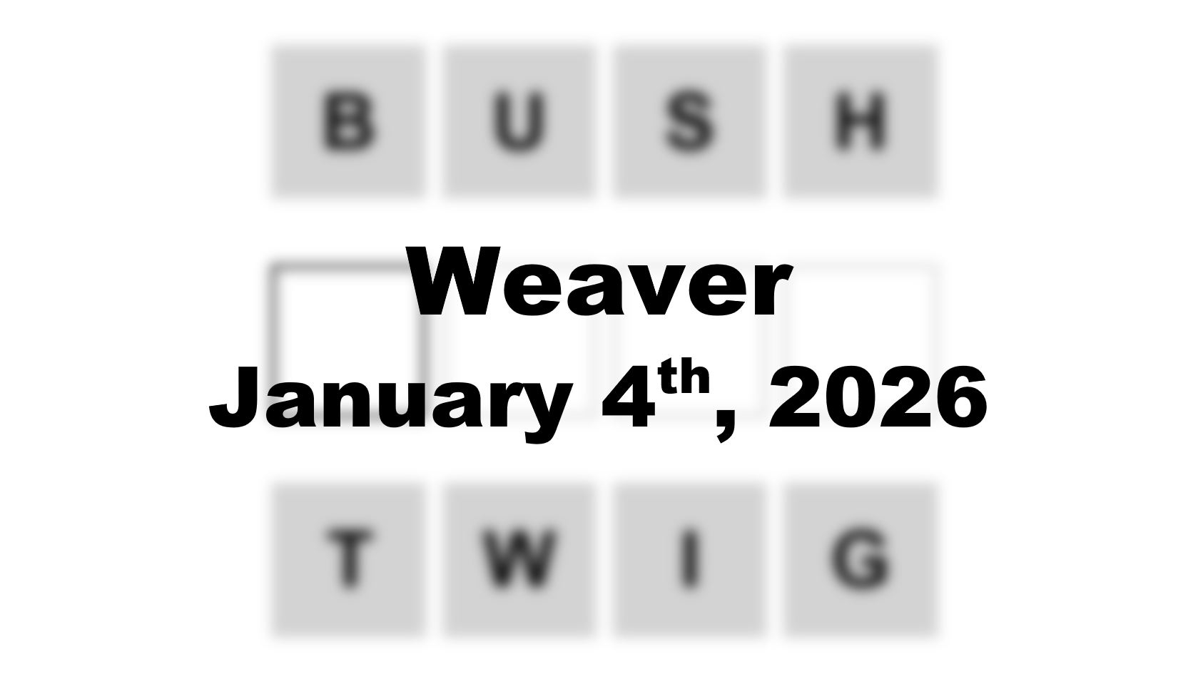 ‘Wordle’ Answer Today 1660 January 4th 2026 – Hints and Solution (4/1/26)