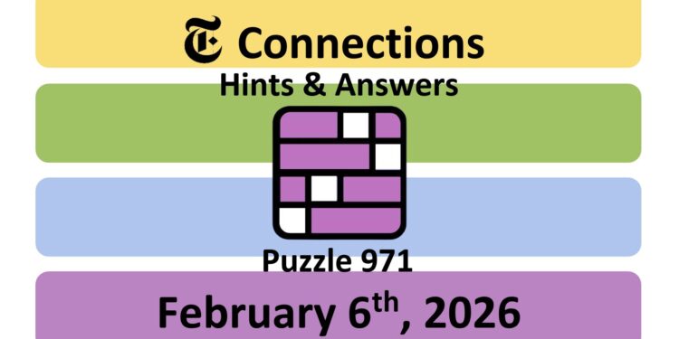 Daily NYT Connections 971 Answers - 6th February 2026