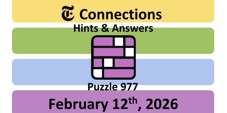 Daily NYT Connections 977 Answers - 12th February 2026