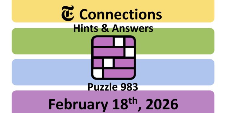 Daily NYT Connections 983 Answers - 18th February 2026