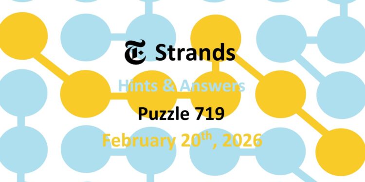 Daily Strands 719 Answers Today - 20th February 2026