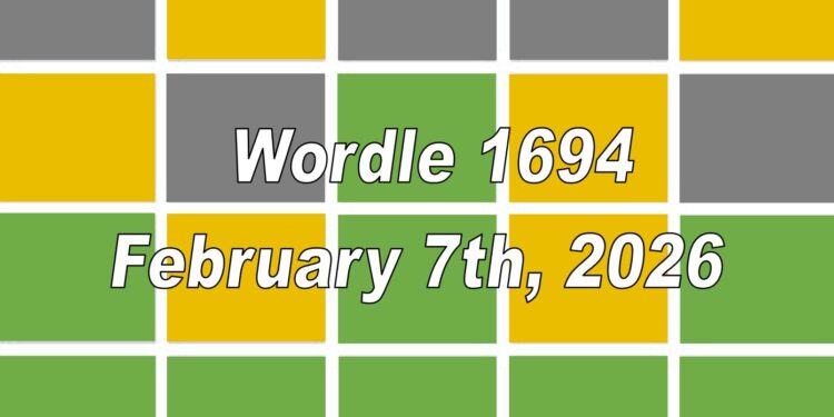 Daily Wordle 1694 - 7th February 2026